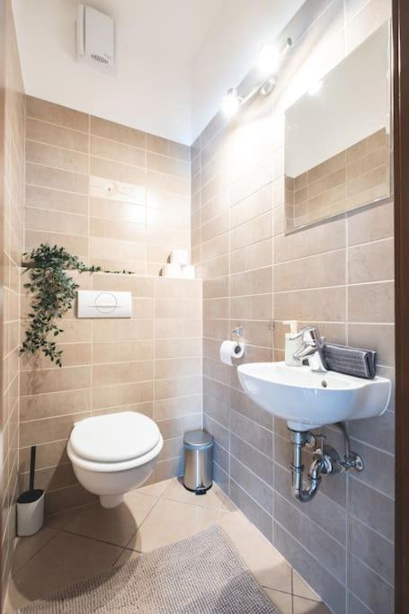 Appartamento Bright Downtown Balcony Retreat Budapest Esterno foto