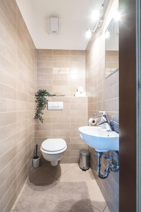 Appartamento Bright Downtown Balcony Retreat Budapest Esterno foto